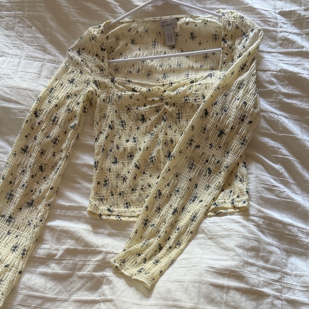 West of Melrose cottage core top long sleeve